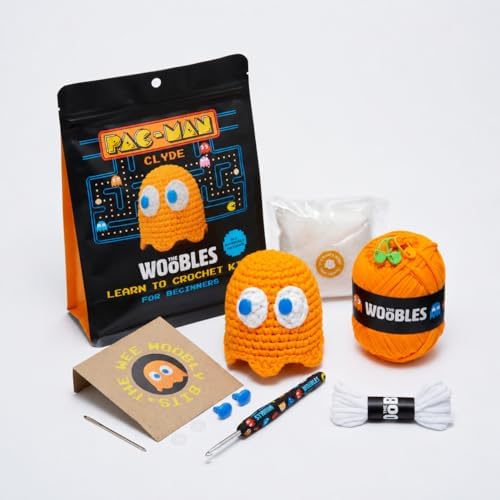 The Woobles PAC-MAN Ghost Crochet Kit for Beginners (Clyde)
