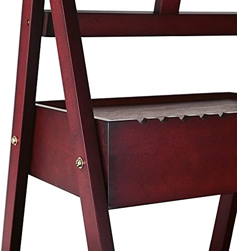 MEEDEN Studio H-Frame Easel with Storage Drawer - Adjustable (60"~75") Forward Tilting Solid Beech Wood Easel Stand for Artists, Students & Beginners, Holds Canvas Art up to 36", Deep Walnut