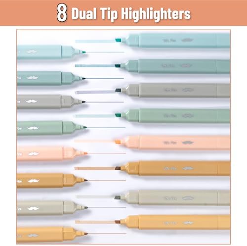 Mr. Pen- Aesthetic Bible Highlighters No Bleed Through Assorted Color, 8pcs