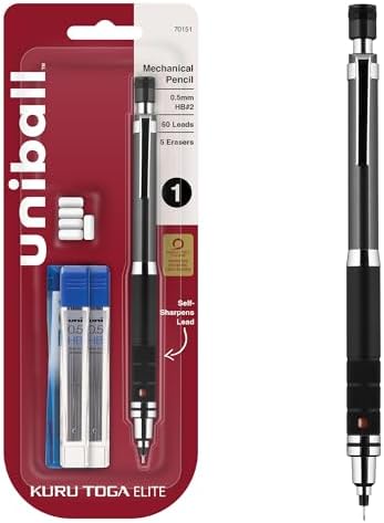 uniball™ Kuru Toga Elite Mechanical Pencil Kit, 0.5mm, HB No. 2, Gun Metal