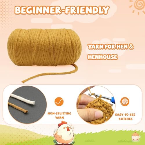 SGIBYN Crochet Kit for Beginners, Chicken Animals Amigurumi Set with Video
