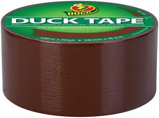 Duck Brand 1304965 Color Duct Tape, Brown, 1.88 Inches x 20 Yards Each Roll, 3 Rolls