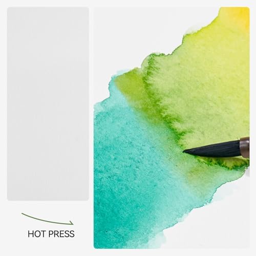 Lightwish Watercolor Sketchbook,100% Cotton Acid Free Watercolor Journal,300gsm/140lb Hot Press Watercolor Paper for Artists,Adults,Students,20 Sheets,5.8 * 8.2 Inches Paper