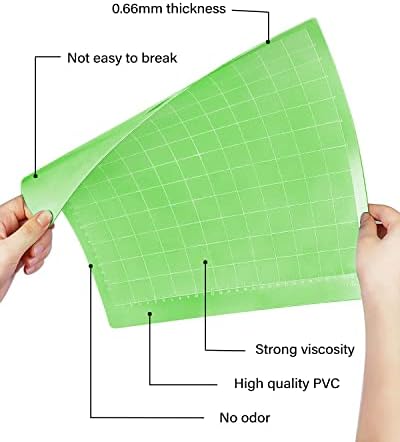 Gwybkq Cutting Mat 12x12 20 Pack, Compatible With Cricut Maker 3/Maker/Explore 3/Air 2/Air/One Standard Green Grip Replacement Accessories