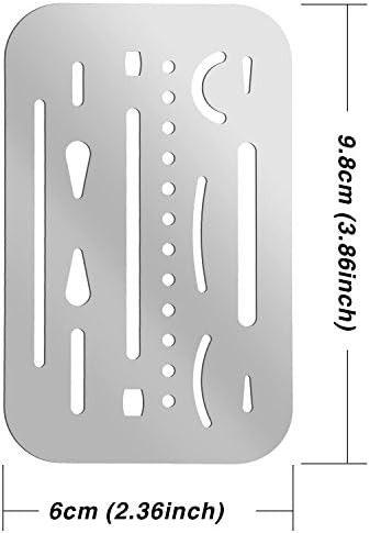 Hotop 3 Pcs Eraser Shields for Artists, Metal Drafting Template