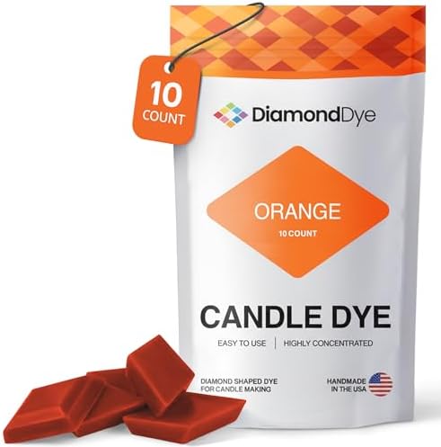 Orange Candle Dye Chips, Soy & Paraffin Candle Making, 10 Pack