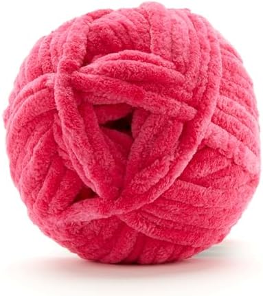 Loops & Threads Sweet Snuggles Yarn - Yarn for Knitting, Crochet, Weaving, and Arts & Crafts - Pink, Polyester, 8.8 oz