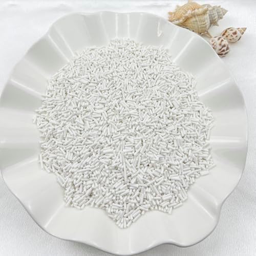 150g Fake Sprinkles Resin Sprinkles Clay Sprinkles Fake Candy Sprinkles Polymer Sprinkles Polymer Clay Slices for Resin Nail Slime Scrapbook DIY Art Crafts Making(246-white)