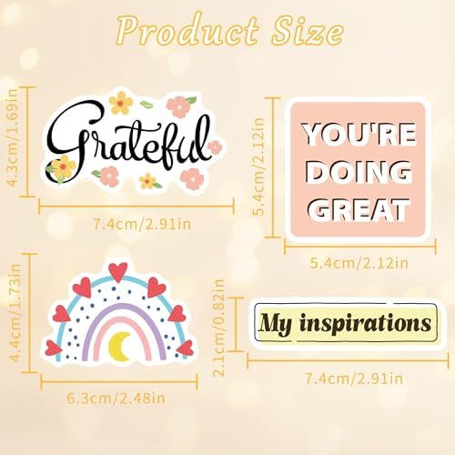 50 Pcs Cartoon Motivational Vinyl Stickers