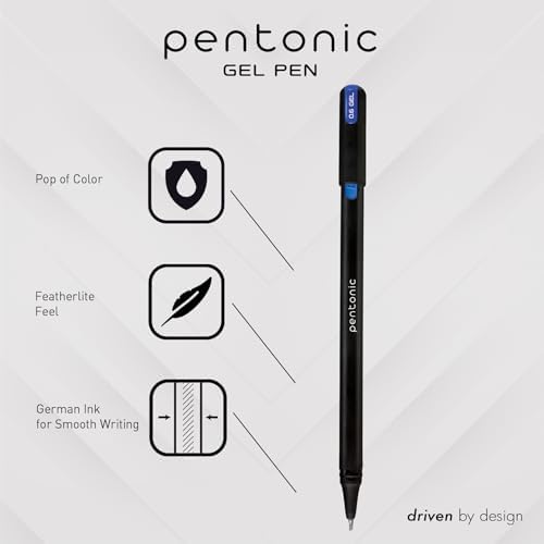 Pentonic Gel Pens, 36 Count, 36 Assorted Colors (Assorted Color, Neon, Pastel & Glitter), Medium & Fine Point, Smooth Writing For Journaling (1002358) (Pack of 2)