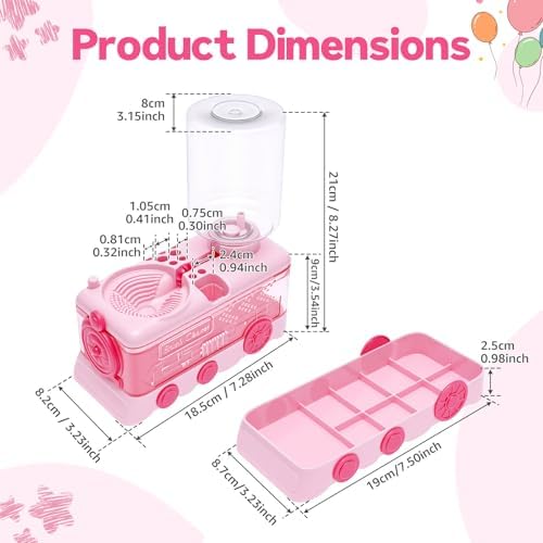 Paint Brush Cleaner with Water Circulation, Upgraded Abs Paintbrush Rinser with 9-Well Palette, 9 Brush Holders, Portable Leak-Proof Art Supplies Rinsing Station Washer for Beginners Artists