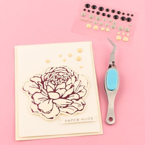 2PCS Crossing Locking Curved & Straight Craft Tweezers Pointed Tip Tweezers Stainless Steel Soft-Grip Tweezers Curved&Straight Fine Tip Tweezer for DIY Crafts Beads,Heat embossing,Small Embellishments