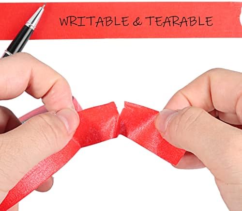 Red Painters Tape,1 in x 60 Yds x 5 Rolls (300 Yards Total)