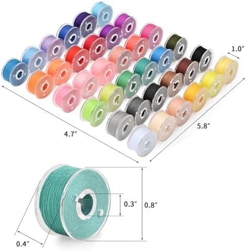 72 pcs Sewing Thread Kit,36 Colors 400y Polyester Thread 36 Colors Bobbins