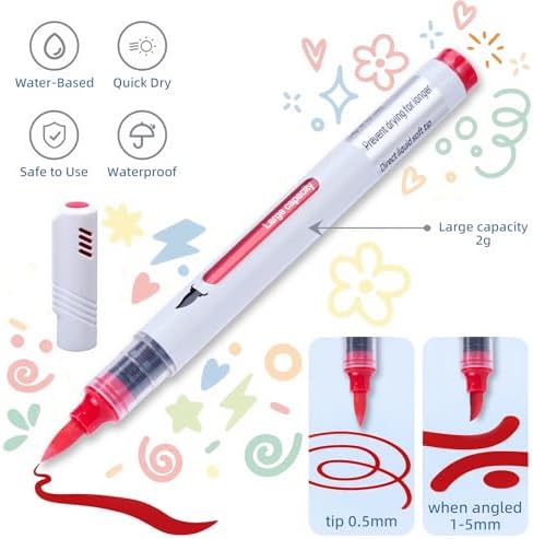 Acrylic Paint Markers with Flexible brush tip, 60 colors Acrylic Paint Pens