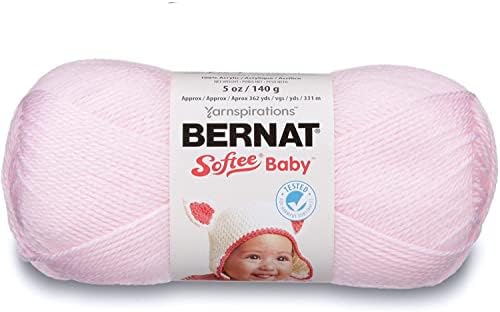 Bernat Softee Baby Yarn for Crocheting Soft, Pink, 3-Pack