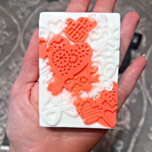 Silicone Soap Molds, 3D Detailed Flower & Rectangular Lace Pattern | Soap Molds for Soap Making, DIY Handmade Soap, Candle Wax Mold, Lotion Bar, Reusable, Wedding Favors