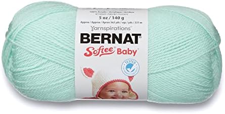 Bernat Softee Baby Yarn for Crocheting Soft, Mint, 3-Pack