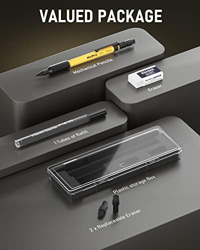 Nicpro MP2000 1.3mm Metal Mechanical Pencil Set with Case (Yellow)