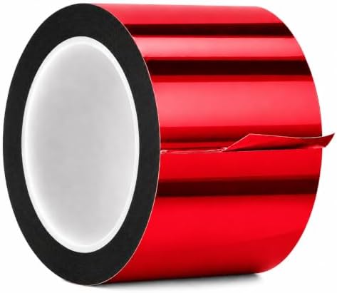 GGR Supplies MMYP-1 Red Metalized Polyester Film Tape, 4 Inch x 72 Yds