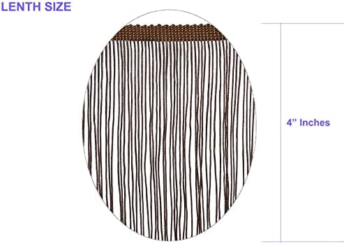 5 Yards of 4" Long Chainette Fringe Thread Yarn Tassel Trim Braid Fringe for Crafts Sewing and Decor-Rustic Brown