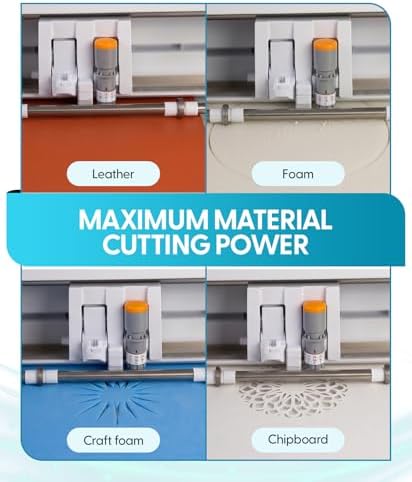 Silhouette 3mm Kraft Blade (Type C) - Cuts Chipboard, Leather, Foam - Cameo 4 Blade Compatible with Cameo 3, Portrait 2 - Ideal for Specialty Material, Thick Cut - Strong Tack Mat Recommended - 2 Pack