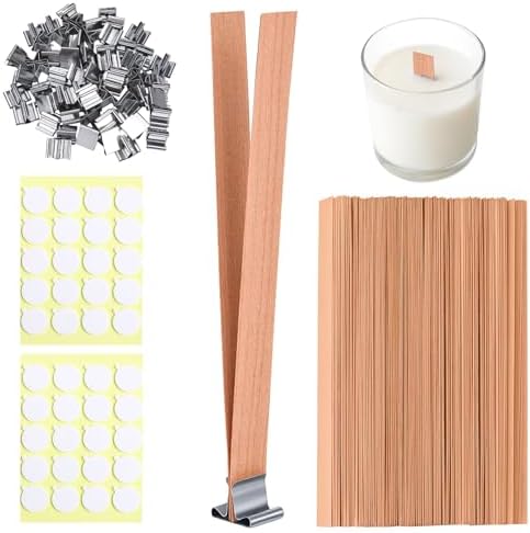 Candle Making Kit, 80Pcs Wood Candle Wicks, 5.0X 0.5 Inch