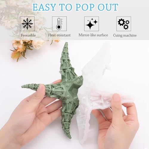 3D Starfish Silicone Mold for Epoxy/UV Resin Casting DIY Craft Art Decors