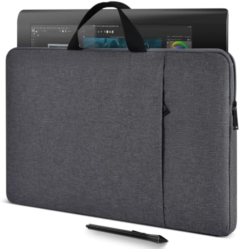 Waterproof Drawing Tablet Sleeve Case Compatible with Huion KAMVAS Pro 16, Wacom Cintiq 16/ Cintiq Pro 17, Space Grey