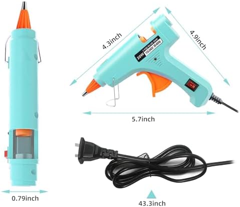 Hot Glue Gun Kit Mini: Mini Hot Glue Guns Kit with 20 Sticks Melt Glue Gun Craft for Kids School DIY Arts Home Quick Repairs Multi-application 2 Pack