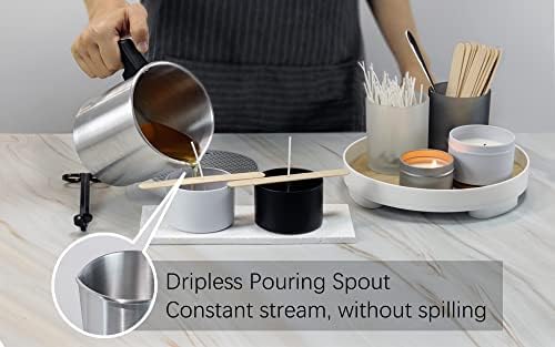 Aroparc Wax Melting Pot with Hot Plate, 40oz/1200ml Pouring Pot