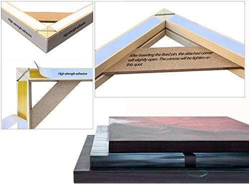 DIY Solid Wood Canvas Frame Kit with Stretch Bar - Customized Wooden Art Frames for Paintings - Easy-to-Build Canvas Stretching System - Wall Art & Oil Painting Accessories (20" x 20")