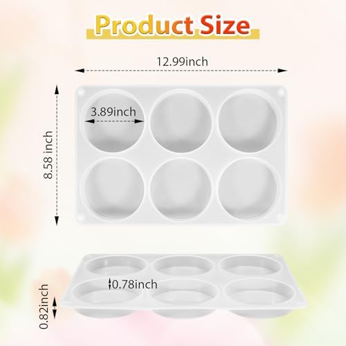 6 Cavity Deep Coaster Mold for Epoxy Resin, Flower Preserve | Thickened 0.78" Deep, Smooth Non-Stick Interior, for Dried Flowers & DIY Crafts, for UV Resin