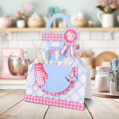Katy Sue Handy Hobby Aprons Card Making Kit. Contains 8 Shaped Cards, 2 Sheets Die Cut Decoupage, Sticky Foam Pads, Instructions & 8 Envelopes. Apron-Themed Card Making Kits for Adults