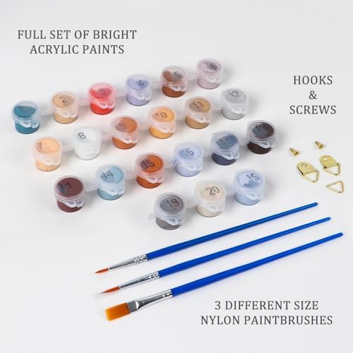 Natuyalo Framed Paint by Number Kits for Adults Beginners, Sunflower Easy Acrylic Adult Paint by Number Kits, Flowers DIY Painting by Numbers Kits with Frame Ideal Gift 12x12 Inch