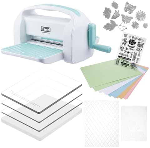 Die Cutting Machine for Card Making, Foldable Embossing Machine for Scrapbooking，DIY Paper Craft (Gift Box), 9" Openning