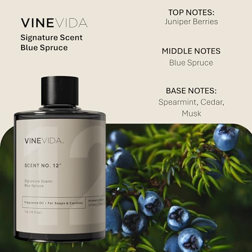 VINEVIDA [16oz] Blue Spruce Fragrance Oil for Candle Making and Soap Making - Premium Candle Scents for Soy Candles