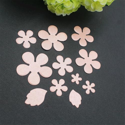 Scrapbooking Die-Cuts for Card Making, Christmas Metal Cutting Dies, Paper Craft Punch Template, Background Embossing Stencils, DIY Album Décor (Flower A)