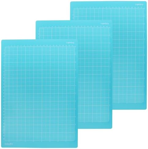 BokWin 12x8.5 Inch Cutting Mat, Blue, 3-Pack