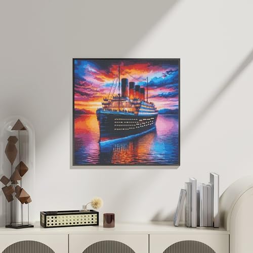 Sunset Steamship 5D DIY Diamond Painting Kits for Adults