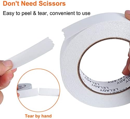 Double Sided Tape 1 Inch x 40 Yards- 2 Rolls