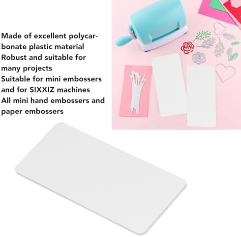 Die Cut Machine Cutting Pads, Mini Standard Polycarbonate Plastic Clear Cutting Plate for Embossing Craft, for SIXXIZ Machines, Hand Paper Embossers (4Pcs)