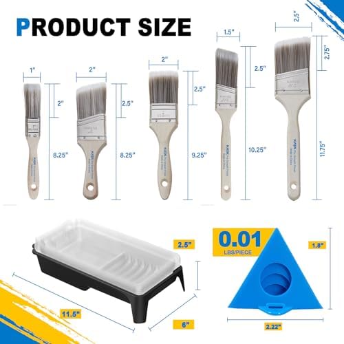 KATA Cabinet Painting Kit with 36PC Painter Pyramids, 5PC Brushes and Tray