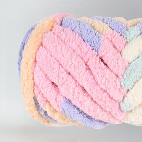 Chunky Yarn for Hand Knitting, No7 Thick Yarn, 240Grams 32Yards, Pack of 8, Perfect for Knitters and Crafters (Marshmallow)