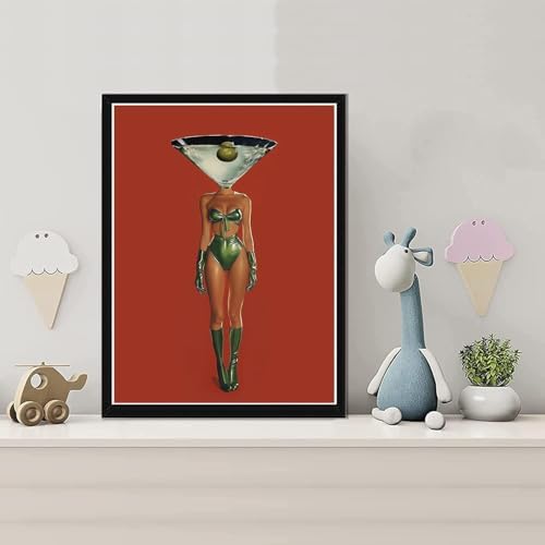 EIBEILI Diamond Painting Kits for Adults DIY 5D Diamond Art Paint with Round Diamonds Full Drill Gem Cocktail Vintage Women Art Painting Kit for Home Wall Decor Gifts 12x16inch