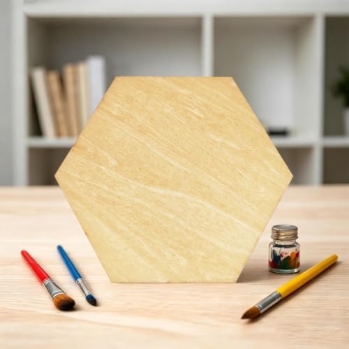 50PCS Wooden Hexagonal, Made of Basswood, 4 Inch Unprocessed Wood Pieces, Natural Star Shaped Wood Blanks, Suitable for DIY Painting, Pyrography, Staining, Carving and Other Crafts, and as Coasters