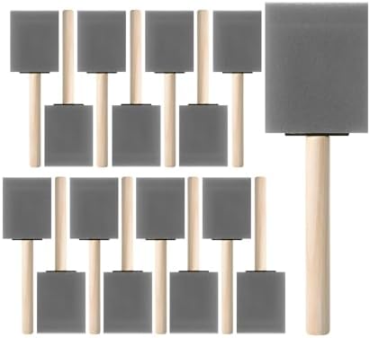 Bates- Foam Paint Brushes, 2", 16 Pack, Grey Sponge Brushes for Painting, Staining