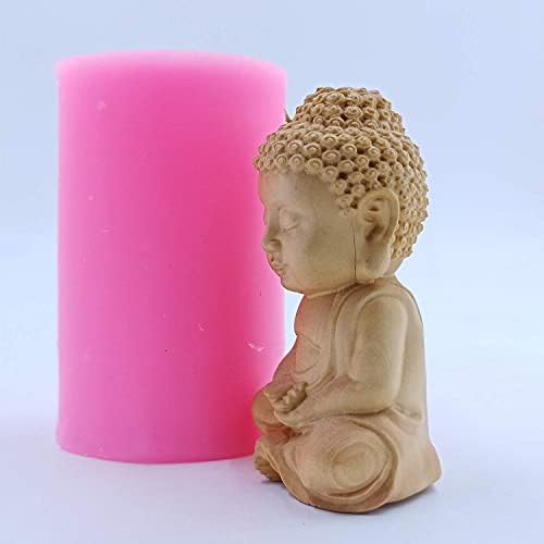 Maitreya Buddha Design Silicone Candle Mold Scented Soap Wax Mold 3D Silicone Mold for Aroma Gypsum Ceramic Resin Concrete Crafts Decorations…