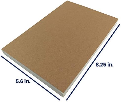 LayFlat Sketchbook - 5.5 x 8.25 Inches - Kraft Blank Note Book, 64 Sheets, Thick 100gsm Paper…