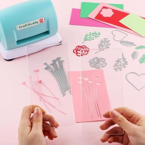 1 Pair Cutting Plate for Mini Die Cutting Machine, 6.26 x 3 x 0.1 inch Clear Polycarbonate Plastic Cutting Plates, Die Cuts Machine Cutting Pads for Embossing Scrapbooking Crafting & Card Making